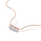 Boho Women Pearl Pendant Choker 925 Sterling Silver Star Necklace