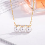 Boho Women Pearl Pendant Choker 925 Sterling Silver Star Necklace