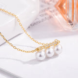 Boho Women Pearl Pendant Choker 925 Sterling Silver Star Necklace
