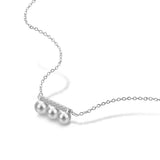 Boho Women Pearl Pendant Choker 925 Sterling Silver Star Necklace