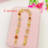 Brass Gold-Plated Gemstone Bracelet, Jewelry Source