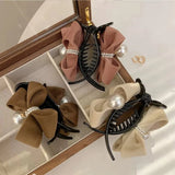 Sweet Shark Bow Pearl Hairpins Hair Clip Jewelry Accessories