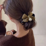 Sweet Shark Bow Pearl Hairpins Hair Clip Jewelry Accessories