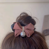 Sweet Shark Bow Pearl Hairpins Hair Clip Jewelry Accessories