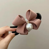 Sweet Shark Bow Pearl Hairpins Hair Clip Jewelry Accessories