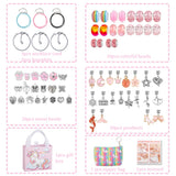 Girls Bracelet Kit DIY Jewelry Making Metal Charms Set Macroporous Beads