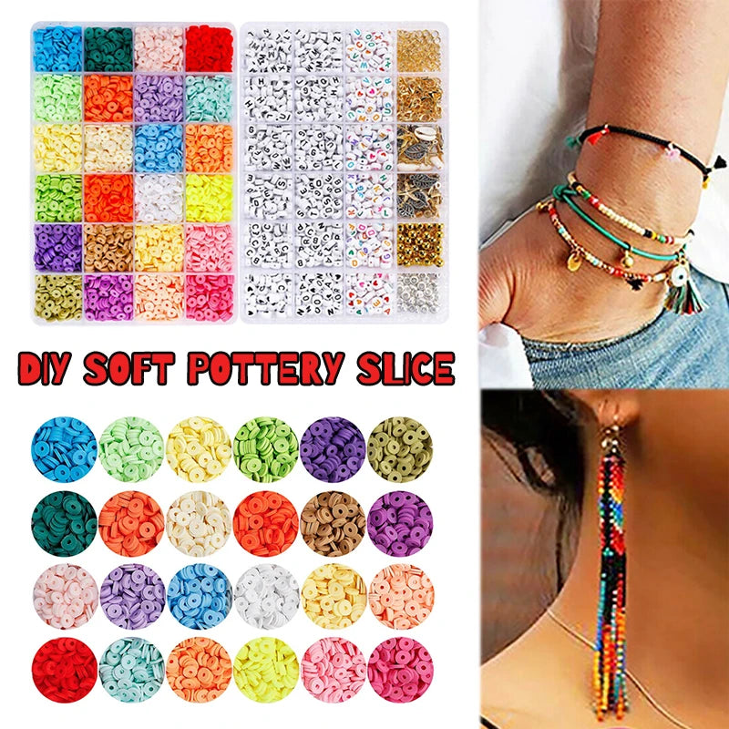 Polymer Clay Beads Bracelet Making Kit DIY Jewelry Set