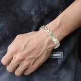 Magnetic Therapy Bracelet Titanium Steel Health Care Leather Stainless Steel