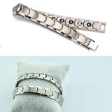 Magnetic Therapy Bracelet Titanium Steel Health Care Leather Stainless Steel
