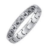 Magnetic Therapy Bracelet Titanium Steel Health Care Leather Stainless Steel