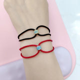 Adjustable Red Rope Charm Bracelet Women Hand Woven Jewelry Gift