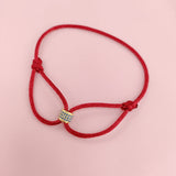 Adjustable Red Rope Charm Bracelet Women Hand Woven Jewelry Gift