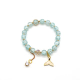Girls Mermaid Fishtail Bracelet Rabbit Pendant Christmas Jewelry