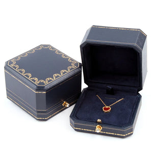 European Jewelry Storage Box Leather Pendant Necklace Organizer Box