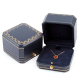 European Jewelry Storage Box Leather Pendant Necklace Organizer Box