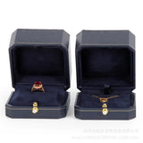 European Jewelry Storage Box Leather Pendant Necklace Organizer Box