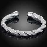 925 Sterling Silver Mesh Wristband Bracelet Bangle for Women Men