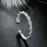 925 Sterling Silver Mesh Wristband Bracelet Bangle for Women Men