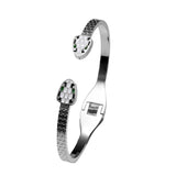 Snake Charm Cuff Bracelets Stainless Steel Wedding Party Bangles Women Jewelry