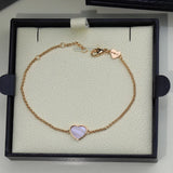 Sterling Silver Chain Clover Bracelet for Women Party Wedding Jewelry