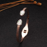 Stainless Steel Charm Women Girls Bangles Open Cuff