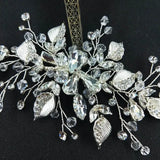 Crystal Hair Clip Women Barrette Headpiece Leaf Side Clips For Wedding