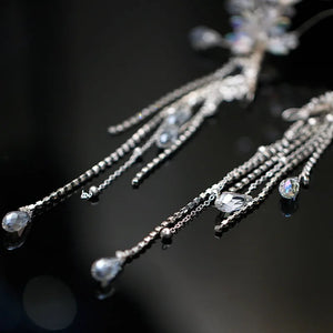Bridal Crystal Side Hair Decoration Ear Hangs Tassel Wedding Hair Accessories