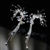 Bridal Crystal Side Hair Decoration Ear Hangs Tassel Wedding Hair Accessories