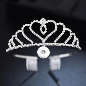Bride Crown Birthday Party Snap Button Jewelry Hair Hoop