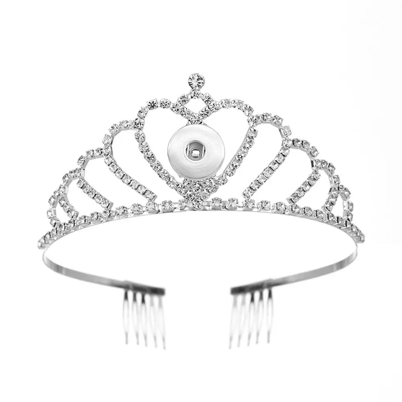 Bride Crown Birthday Party Snap Button Jewelry Hair Hoop