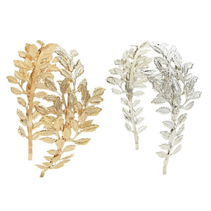 Silver Leaf Wreath Wedding Hair Band Retro Style
