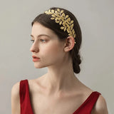 Silver Leaf Wreath Wedding Hair Band Retro Style