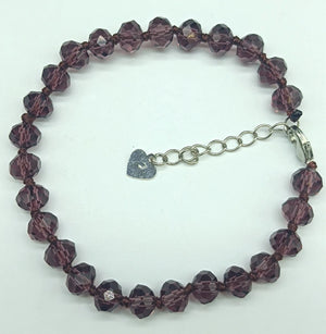 Brown Faceted Crystal Beads Bracelet Women's Jewelry