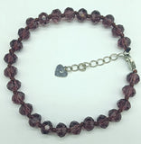 Brown Faceted Crystal Beads Bracelet Women's Jewelry