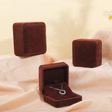 Brown Velvet Bracelet Box Wedding Jewelry Gift Storage Packing Box