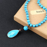 Budda 6MM Malachite Turquoise Tiger Eye Beaded Necklace Bracelet