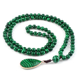 Budda 6MM Malachite Turquoise Tiger Eye Beaded Necklace Bracelet