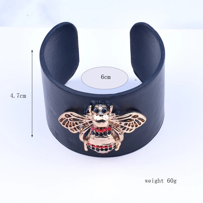 Adjustable Leather Bangles for Women and Men
