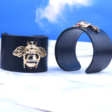 Adjustable Leather Bangles for Women and Men