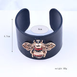 Adjustable Leather Bangles for Women and Men