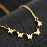 Butterfly Necklace Earrings Stainless Steel Sweater Chain