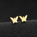 Butterfly Necklace Earrings Stainless Steel Sweater Chain