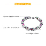 Butterfly Rhinestone Zircon Bracelet Metal Wrist Chain Love Bracelet