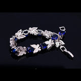 Butterfly Rhinestone Zircon Bracelet Metal Wrist Chain Love Bracelet