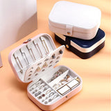 Button Leather Zipper Jewelry Organizer Display Travel Storage