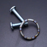Titanium Alloy Flame Texture Key Chain