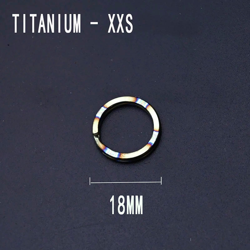 Titanium Alloy Flame Texture Key Chain