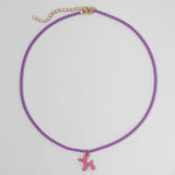 Colorful Balloon Dog Pendant Necklace Y2k Jewelry Gift