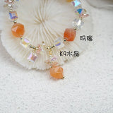 Agate Bracelet for Women Large Rhombus Crystal Bracelet
