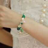 Agate Bracelet for Women Large Rhombus Crystal Bracelet